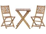 Set de bistrot TERNI Marron - Bois massif - 58 x 88 x 58 cm