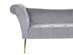 Chaiselongue NANTILLY Gold - Grau - Hellgrau