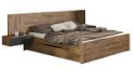Doppelbett inklusive Nachtkonsolen ROMA Braun - Holzwerkstoff - 298 x 90 x 207 cm