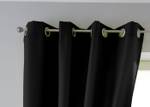 Vorhang Ösen Leinen Optik Grobfaser Schwarz - Textil - 140 x 175 x 1 cm