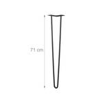 4er Set Hairpin Legs mit 2 Streben Höhe: 71 cm