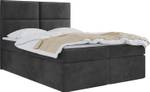 Boxspringbett mit Topper NESTEA Dunkelgrau - Breite: 200 cm - H4