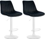 Tabouret de bar Toni Lot de 2 Noir