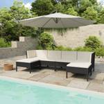 Garten-Lounge-Set (6-teilig) 3009677-2 Schwarz - Creme - Weiß