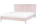 Doppelbett MIRIBEL Gold - Pink - Breite: 207 cm