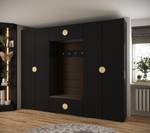 Garderobe Inova 4 Z9 Schwarz - Braun - Gold - Gold