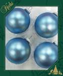 Hellblau-matt Glaskugeln 8cm uni