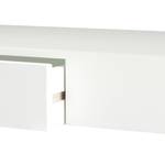 Wandregal mit Schublade Weiß - Holzwerkstoff - 80 x 8 x 25 cm