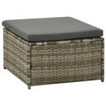 Garten-Sofa-Set Grau - Metall - Polyrattan - 55 x 32 x 55 cm