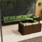 Salon de jardin (lot de 8) 3013637-17 Marron - Vert