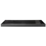 Lacktablett rechteckig XL, schwarz Schwarz - Holzwerkstoff - Kunststoff - 40 x 4 x 60 cm