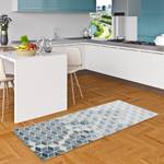 Küchenläufer Teppich Trendy Retro Blau - Textil - 45 x 1 x 145 cm