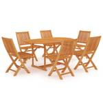 Garten-Essgruppe (7-teilig) 3007502-2 Braun - Massivholz - Holzart/Dekor - 90 x 75 x 150 cm