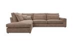 Ecksofa COBA Braun - Ecke davorstehend links