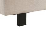 Lit double ALBI Beige - Noir - Largeur : 170 cm