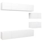 TV-Schrank 6er Set D354 Weiß - Tiefe: 80 cm