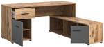 Bureau de maçon Gris - En partie en bois massif - 170 x 76 x 151 cm