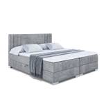 Boxspringbett IDRIKO Hellgrau - Breite: 200 cm - H3