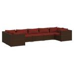 Garten-Lounge-Set (7-teilig) 3013633-21 Braun - Rot - Anzahl Teile im Set: 7