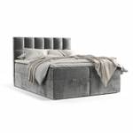 Boxspringbett Essence Taschenfederkern Grau - Breite: 180 cm