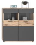 Sideboard Mason 2 Braun - Holz teilmassiv - 110 x 122 x 37 cm