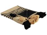 Couverture THAPREK Beige - Noir - Textile - 130 x 1 x 170 cm