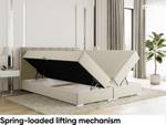 Boxspringbett Chandon Beige - Breite: 186 cm - H3