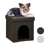 Hundebox Sitzhocker Dunkelbraun - 38 x 38 x 38 cm