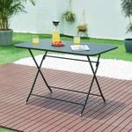 Table de jardin pliante Sande Noir - 70 x 110 cm