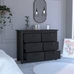 Commode Becca Noir - Bois manufacturé - 91 x 227 x 50 cm