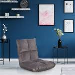 Chaise de sol avec dossier réglable Noir - Gris - Bois manufacturé - Matière plastique - Textile - 50 x 58 x 55 cm