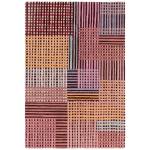 Tapis de salon moderne en laine FACET Rose foncé - 160 x 230 cm