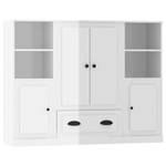 Highboard 3er Set DE7587 Hochglanz Weiß