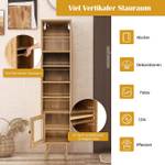 Hochschrank Rattan Braun - Holzwerkstoff - 30 x 137 x 30 cm