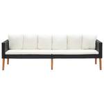 Gartensofa Schwarz - Metall - Textil - 218 x 60 x 218 cm