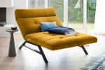 Chaise longue AMERIVA Maxi Velvet Jaune - Noir