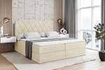 Boxspringbett LEPARO Beige - Breite: 140 cm - H4