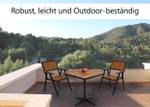 Gartenstuhl J95 (2er-Set) Schwarz - Teak Dekor