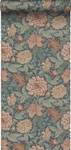 Tapete Blumenmuster 7372 Blau - Pink