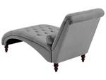 Chaise longue MURET Gris - Chêne foncé