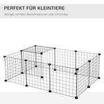 Freigehege D06-055 Schwarz - Metall - 73 x 36 x 106 cm