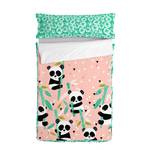 Panda garden Couchage prêt à dormir Rose foncé - Textile - 1 x 90 x 200 cm