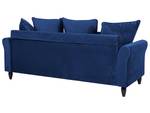 3-Sitzer Sofa BORNHOLM Schwarz - Blau - Marineblau