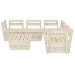 Garten-Lounge-Set Beige - Massivholz - Holzart/Dekor - 60 x 30 x 60 cm