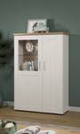 Vitrine Shade Blanc - En partie en bois massif - 95 x 140 x 38 cm