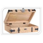 Kiste KOFFER 2er Set Braun - Massivholz - 18 x 8 x 21 cm