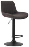 Tabouret de bar Lentini Gris lava - Noir