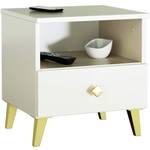 Table de Chevet MOBI Beige - Bois manufacturé - 40 x 43 x 37 cm