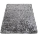 Hochflor-Teppich Glamour 300 Grau - Textil - 200 x 200 cm