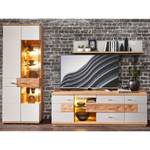 Vitrine Valente 2 Grau - Holzwerkstoff - Holzart/Dekor - 75 x 202 x 38 cm